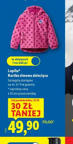Lidl Lupilu® Kurtka zimowa dziecięca oferta