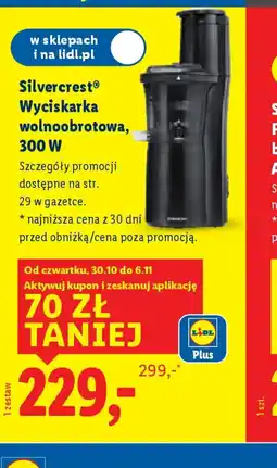 Lidl Silvercrest Wyciskarka wolnoobrotowa oferta