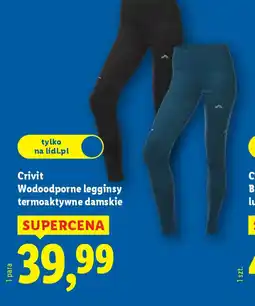 Lidl Crivit Wodoodporne legginsy termoaktywne damskie oferta