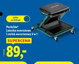 Lidl Parkside Leżanka montażowa i stołek warsztatowy 2 w 1 oferta