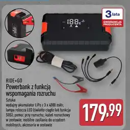 ALDI Powerbank z funkcją wspomagania rozruchu Ride +Go oferta