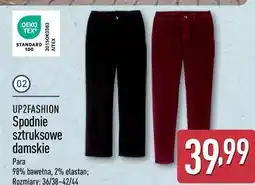 ALDI Spodnie sztruksowe damskie 36/38-42/44 Up2Fashion oferta