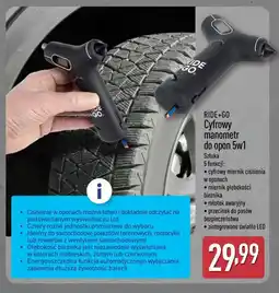 ALDI Manometr cyfrowy do opon 5w1 Ride +Go oferta