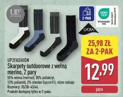 ALDI Skarpety outdoorowe z wełną merino 43/46 Up2Fashion oferta