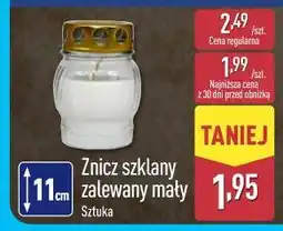 ALDI Znicz szklany zalewany mały oferta