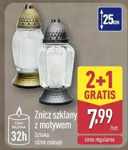 ALDI Znicz szklany z motywem oferta