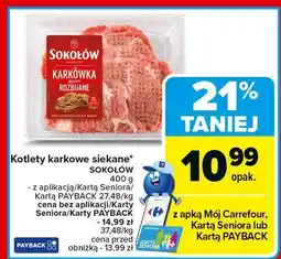 Carrefour Market Kotlety karkowe siekane Sokołów oferta