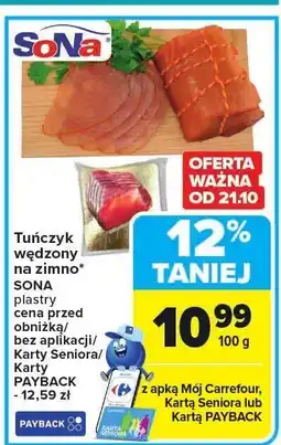 Carrefour Market Tuńczyk wędzony na zimno SONA oferta