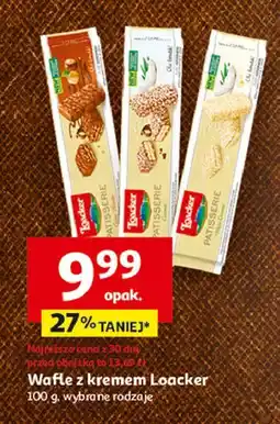 Auchan Wafle z kremem kokosowym w białej czekoladzie Loacker oferta