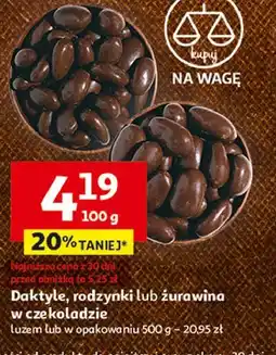 Auchan Rodzynki w czekoladzie oferta