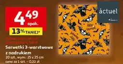 Auchan Serwetki 3-warstwowe 25 x cm Actuel oferta