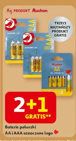 Auchan Baterie alkaliczne aa Auchan oferta