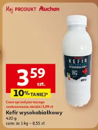 Auchan Kefir wysokobiałkowy Auchan oferta