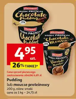 Auchan Pudding czekoladowy bez laktozy Ehrmann High Protein oferta