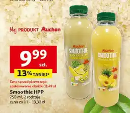 Auchan Smoothie ananas-mango-brzoskwinia-cytryna Auchan Różnorodne (Logo Czerwone) oferta