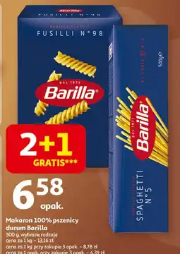 Auchan Makaron fusilli Barilla oferta