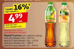 Auchan Napój black ice tea peach hibiscus Fuzetea oferta