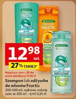 Auchan Szampon wzmacniający do włosów odwodnionych Garnier Fructis Aloe Hydra oferta