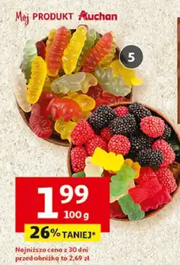 Auchan Żelki dźdźownice oferta