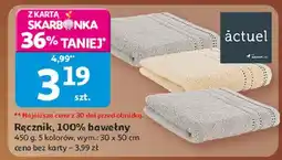 Auchan Ręcznik 30 x 50 cm Actuel oferta