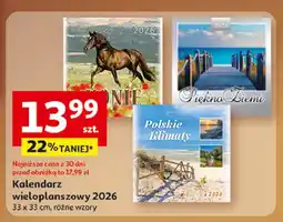 Auchan Kalendarz ścienny wieloplanszowy oferta