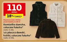 Auchan Płaszcz damski ze sztucznym futerkiem s-xxl oferta
