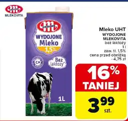 Carrefour Mleko UHT WYDOJONE MLEKOVITA oferta