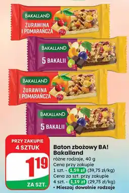 Dino Baton zbożowy BA! Bakalland różne rodzaje oferta