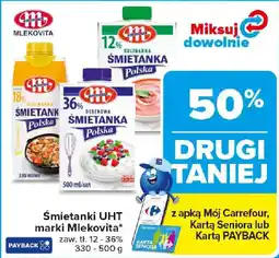 Carrefour Śmietanki UHT marki Mlekovita oferta