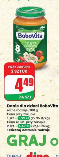 Dino Danie dla dzieci BoboVita różne rodzaje oferta