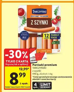 Intermarche Parówki premium Z SZYNKI TARCZYŃSKI oferta