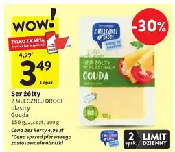 Intermarche Ser żółty Z MLECZNEJ DROGI plastry Gouda oferta