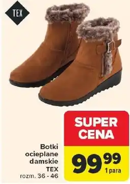 Carrefour Botki damskie TEX oferta