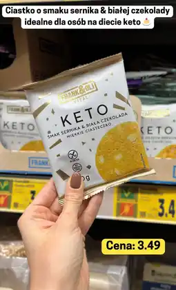 Kaufland Ciastka KETO Frank&Oli o smaku sernika i białej czekolady oferta