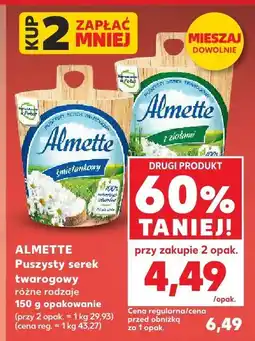 Kaufland Ser twarogowy puszysty różne rodzaje Almette oferta