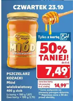 Kaufland Miód wielokwiatowy Pszczelarz Kozacki oferta