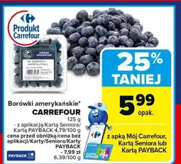 Carrefour Borówki amerykańskie 125 g Carrefour oferta