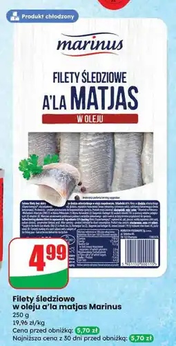 Dino Filety śledziowe w oleju a'la matjas Marinus oferta