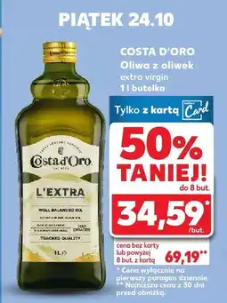 Kaufland Oliwa z oliwek extra virgin Costa D'Oro oferta