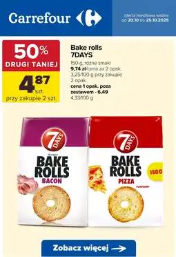 Carrefour Bake rolls 7DAYS różne smaki oferta