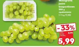 Kaufland Winogrona jasne bezpestkowe 500 g Kaufland oferta