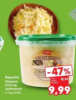 Kaufland Kapusta kiszona opakowanie Kaufland oferta