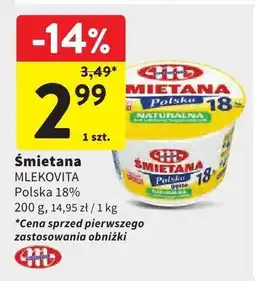 Intermarche Śmietana Mlekovita Polska 18% oferta