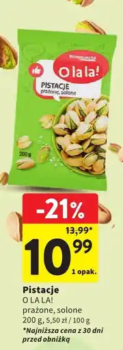Intermarche Pistacje O LALA! prażone, solone oferta