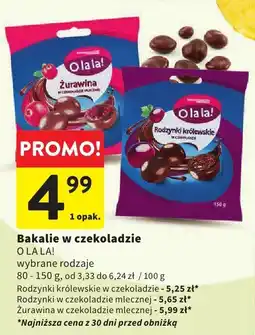 Intermarche Bakalie w czekoladzie O LALA! Rodzynki królewskie oferta