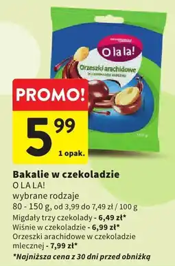 Intermarche Orzeszki arachidowe w czekoladzie mlecznej O LA LA! oferta