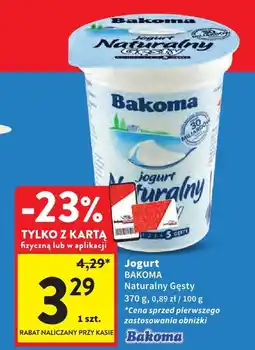 Intermarche Jogurt naturalny Bakoma Naturalny Gęsty oferta