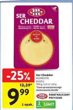 Intermarche Ser Cheddar MLEKOVITA plastry 300g oferta