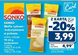Kaufland Wafle ryżowo-kukurydziane z polewą różne rodzaje Sonko oferta