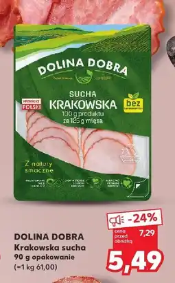 Kaufland Kiełbasa Krakowska sucha Dolina Dobra oferta